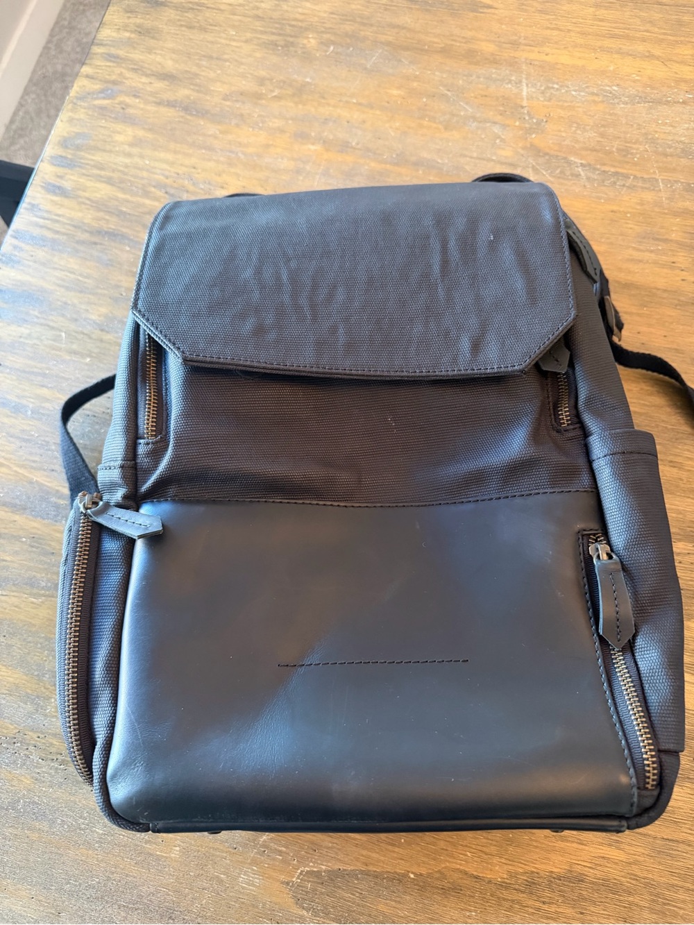 atlas black backpack vegan